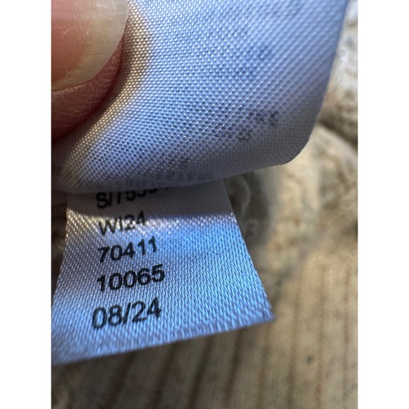 LOFT Chunky Cable Fisherman Knit Sweater Collared V-Neck Woman's  Size L - Picture 6 of 12